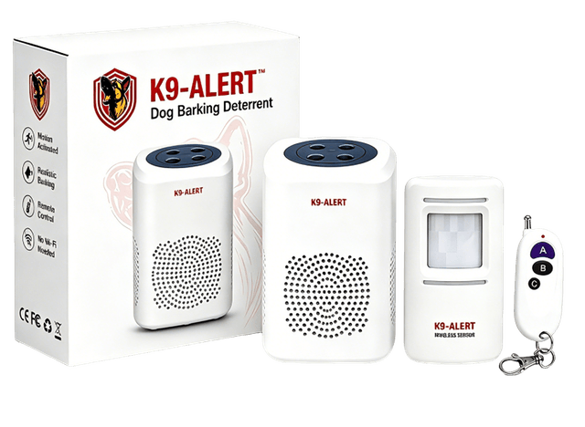 K9-Alert receiver, wireless motion sensor and key fob remote